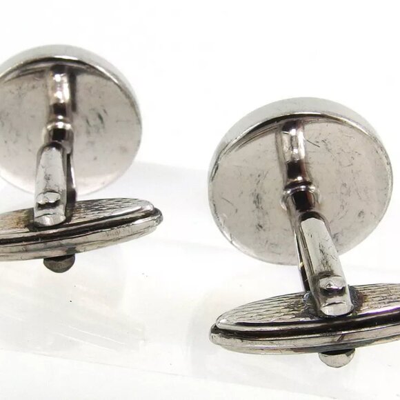 dunhill cuff d mark Silver & Gold Hardware Authentic used T17357 - Picture 9 of 9